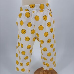 Bebe Bruni Smiley Face Toddler Pants Size S 100% Cotton 11 in. Inseam